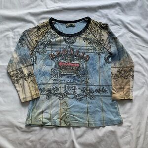 Y2K graphic regal top
